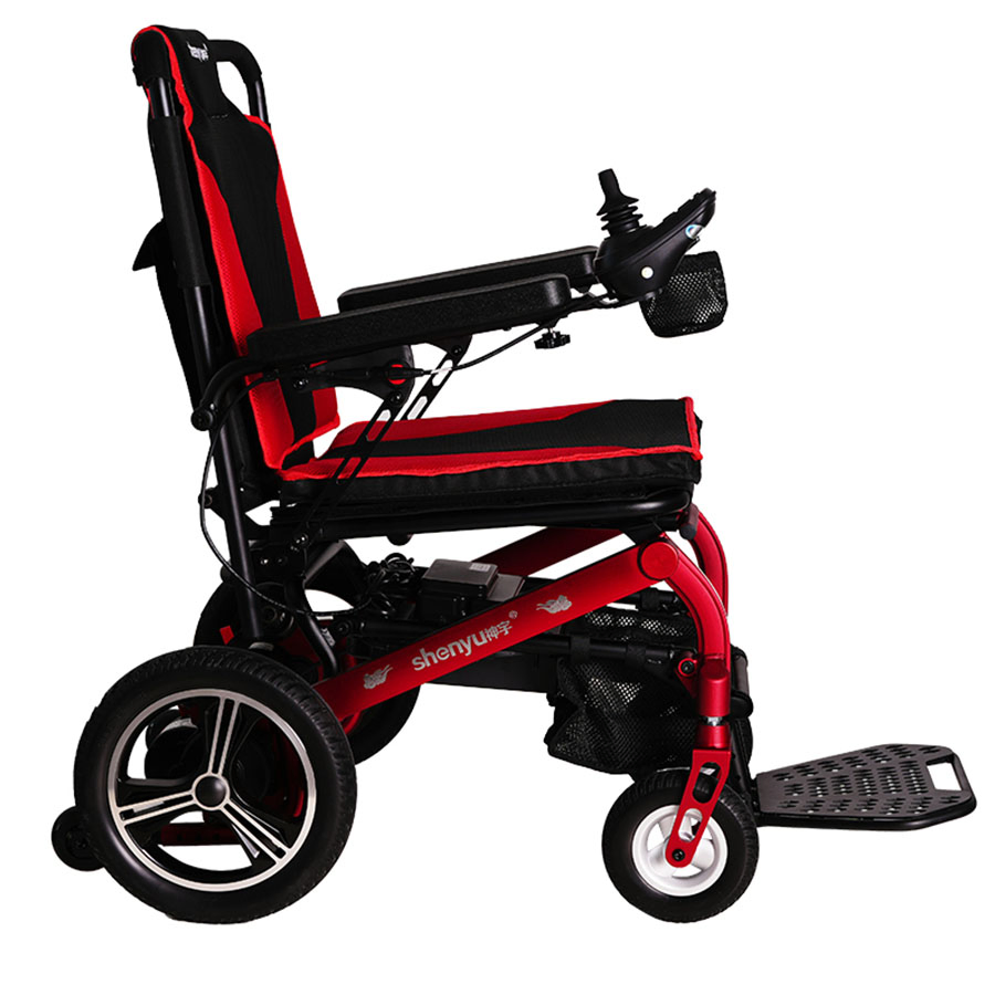 Portable Foldable All-Terrain 24V 10ah Lithium Battery Compact Electric Wheelchair