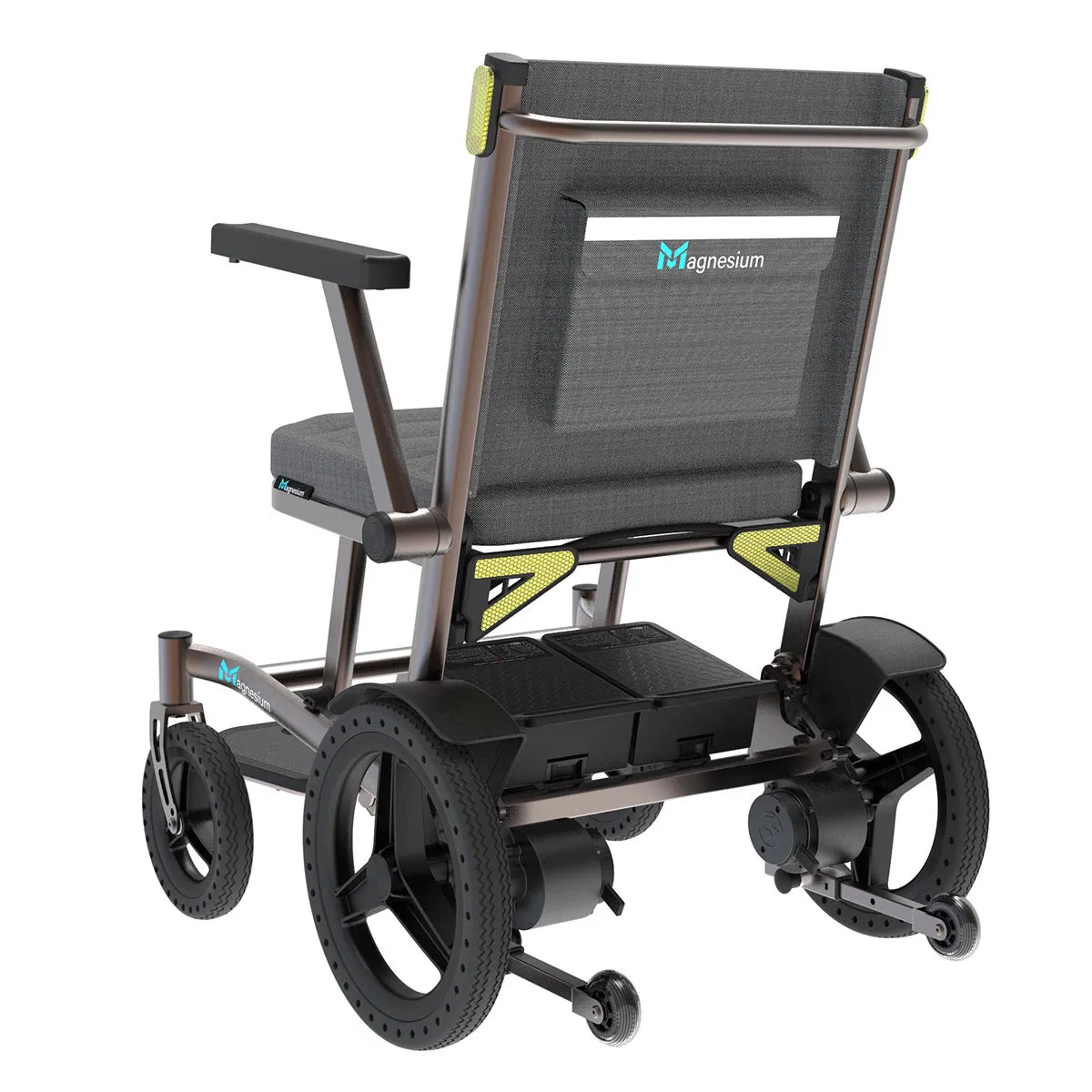 2025 New Style Magnesium Alloy Disabled Care Portable Foldable Lightweight Super Power Chair Electric Wheelchair