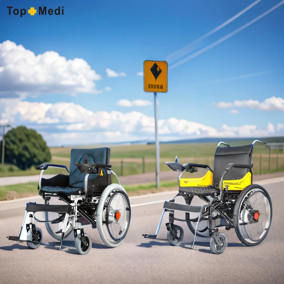 Rehabilitation Equipment Folding Power Wheel Chair Mobility Scooter Silla De Ruedas Lightweight Motorized Electric Wheelchair