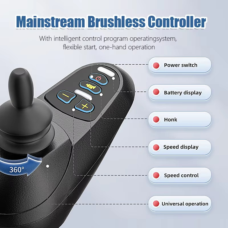 9.8kg 10A Lithium Battery Easy to Fold Ultra-Light Folding Electric Wheelchair for Adult Disabled and Elderly