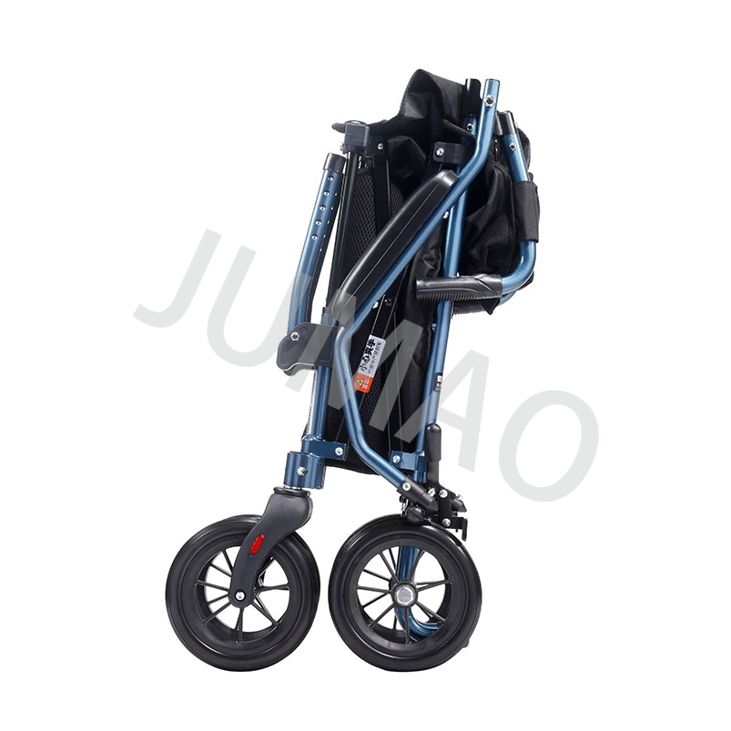 Aluminum Lightweight Foldable Transport Wheelchair with Trolley Case for Travelling