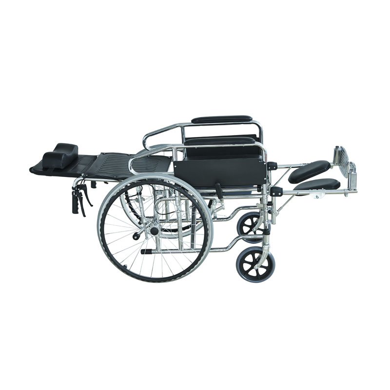 Shower Chair Rolling Transport Toilet Commode Wheelchair for Seniors and Disabled