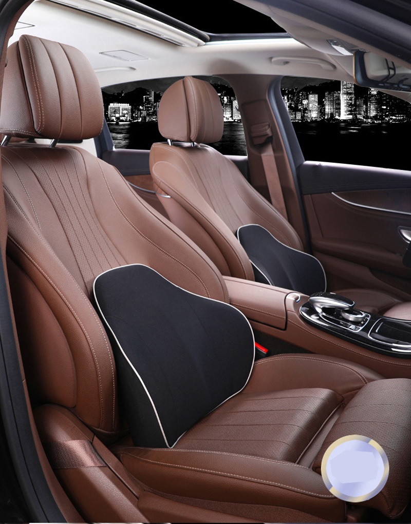 Car Seat Lumbar Support with High Density Memory Foam Anti-Slip Particles Washable Cover Back Support Cushion Lower Pain Relief Orthopedic Esg13037