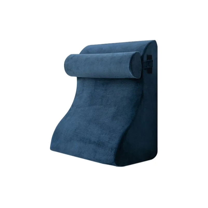 Bed Wedge Pillow Memory Foam Top Adjustable Folding Elevated Support Triangle for Legs and Back Support with Washable Cover Grey