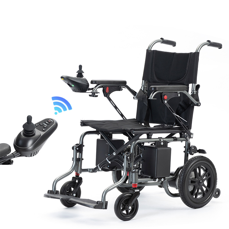 250W*2 Brushed Motor Carbon Steel Lightweight Folding Electric Wheelchairs