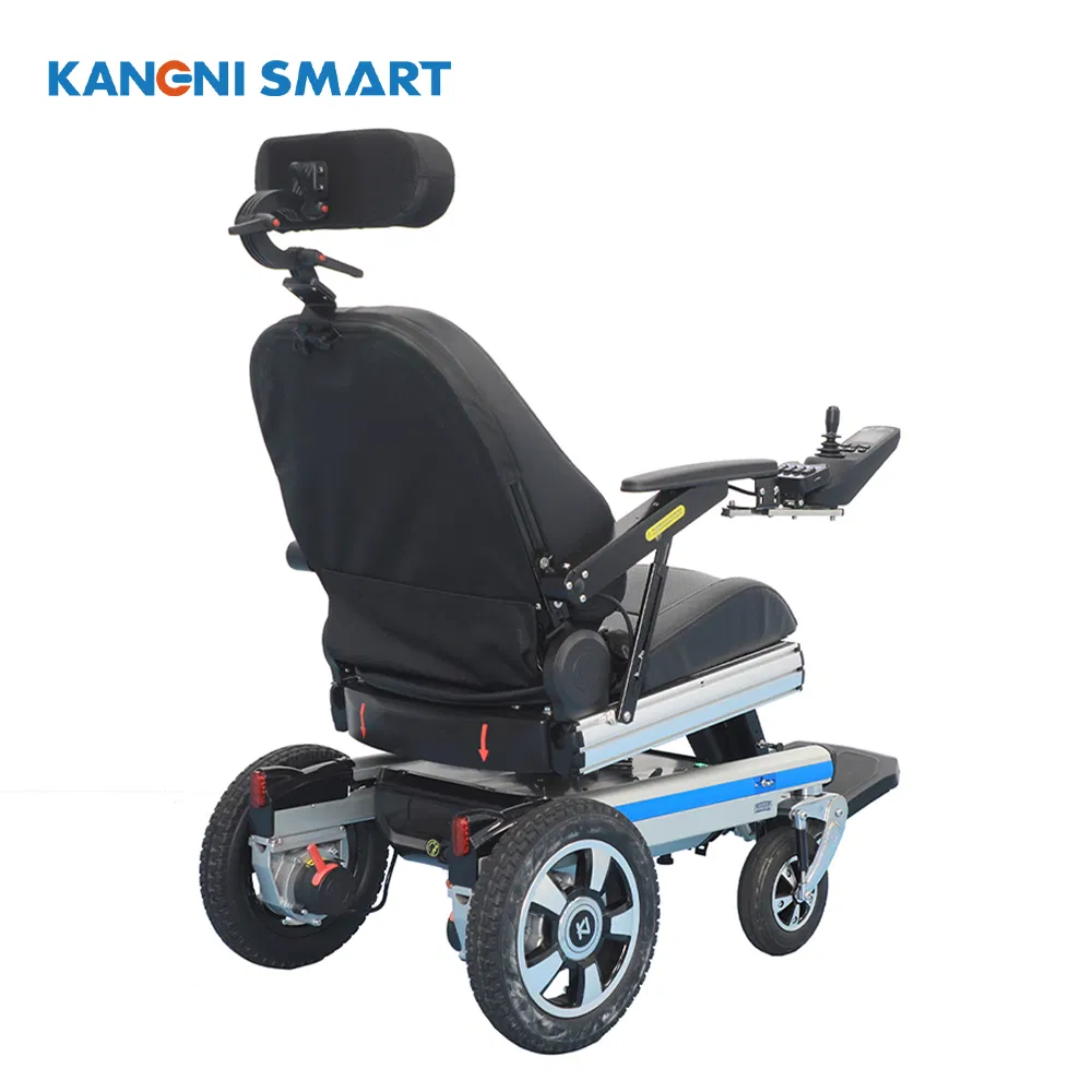 Footrest Backrest Headrest Adjustment All Terrain Aluminium Alloy Electric Wheelchair for Elderly