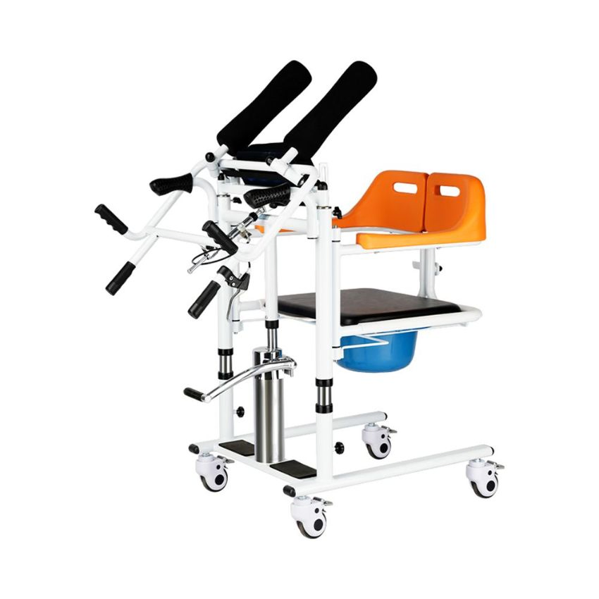 Heavy Duty Hydraulic Patient Safety Transfer Lift Wheelchair with Removable Commode Shower Chair