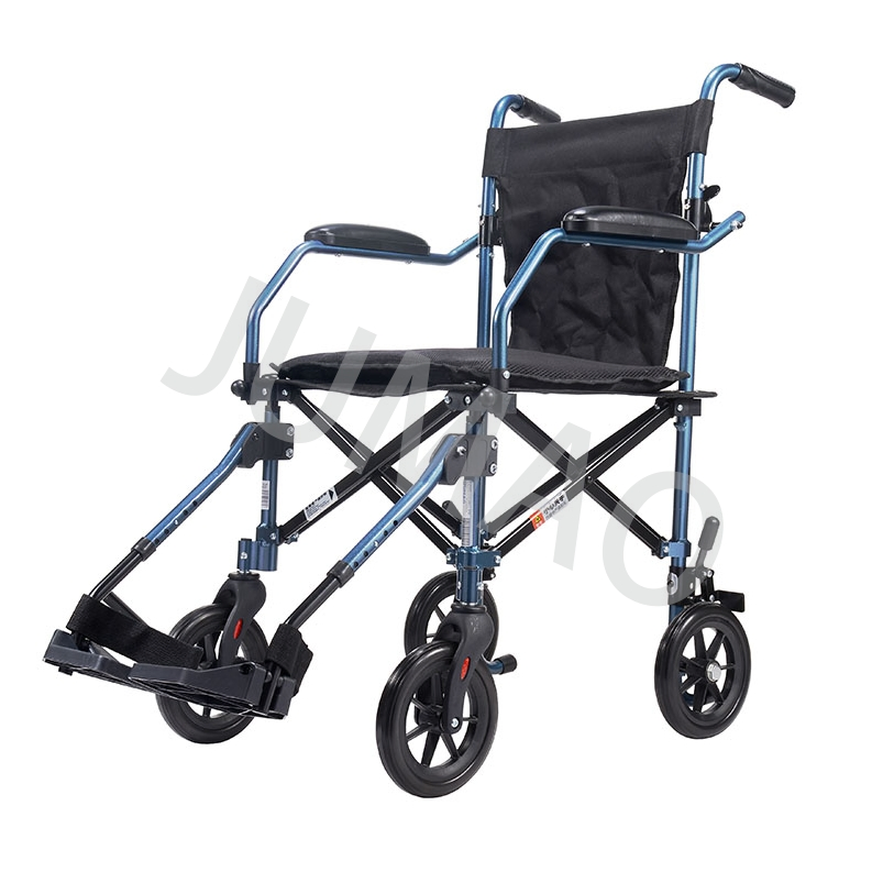 Aluminum Lightweight Foldable Transport Wheelchair with Trolley Case for Travelling