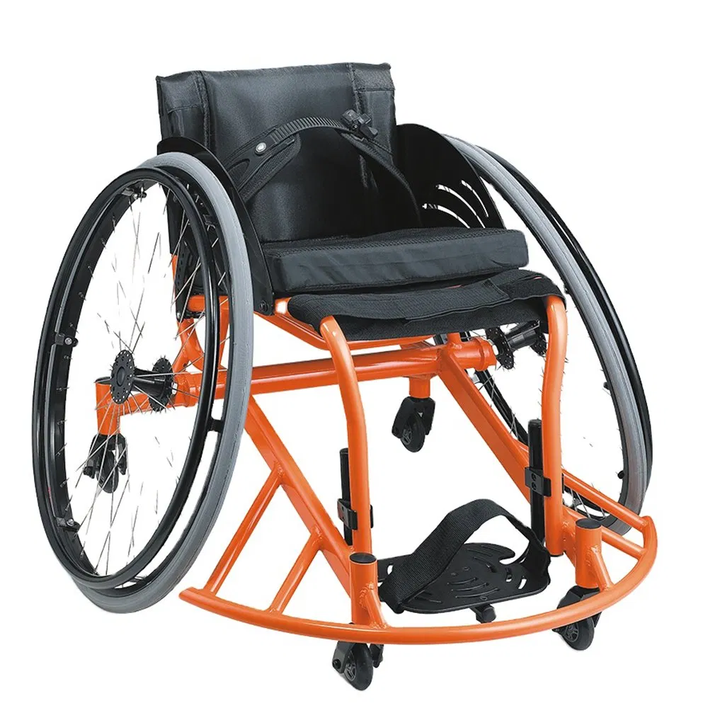 China Active Aluminium Leisure Fold Sports Manual Rear Wheel Ergonomic Mesh 2 Wheels Backrest Basketball Wheelchair Guard for Disabled Comfortable