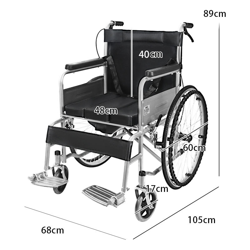 Hot-Selling Chinese Manufacturer Steel Commode Wheelchair with Potty for Disabled Cheap Price Wheel Chair