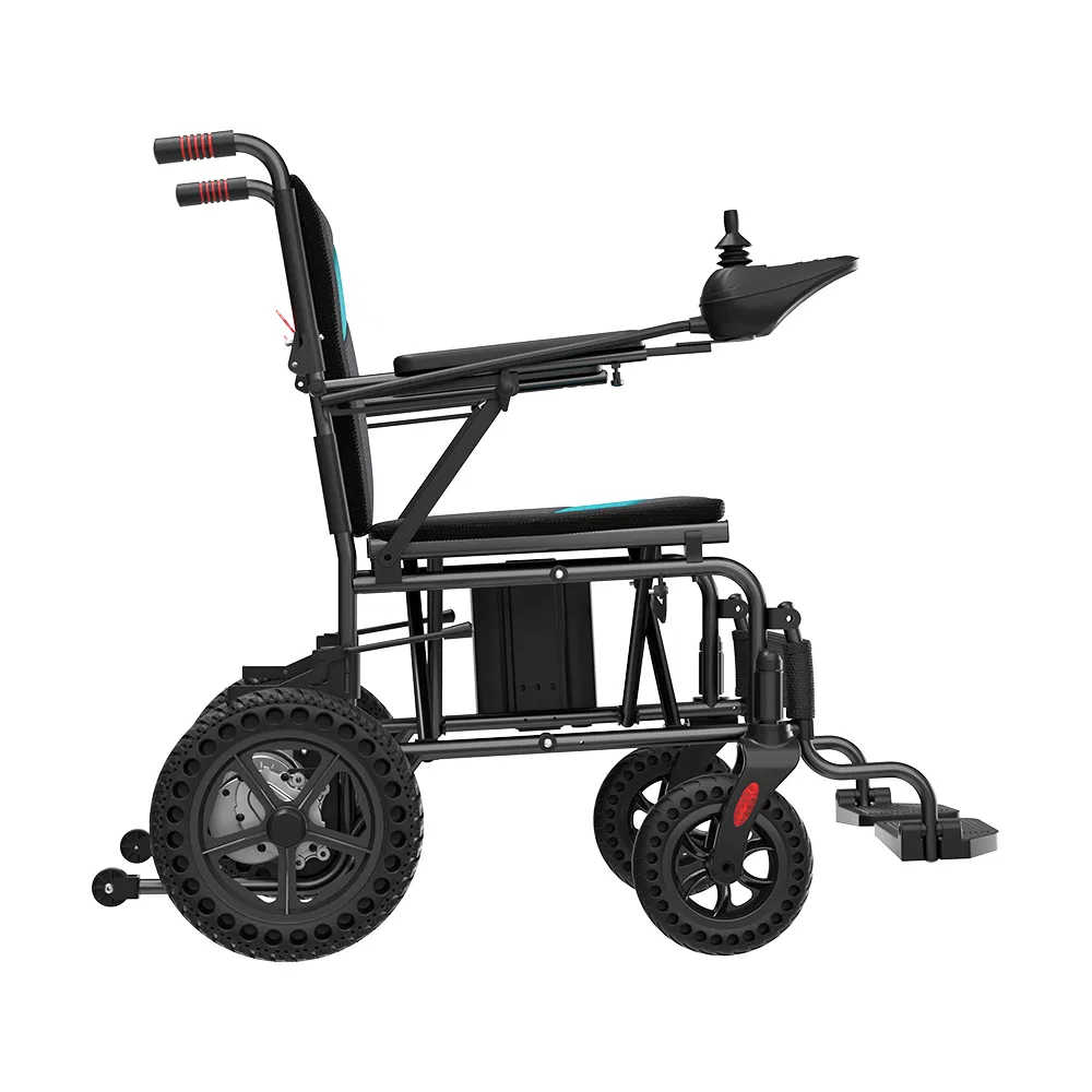 Wholesale Iron Foldable Motorized Wheelchair for Outdoor Use