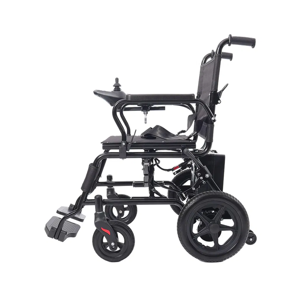 Carbon Steel Electric Wheelchair Foldable Easy-Carry 12ah Lead-Acid Battery Without Cushion