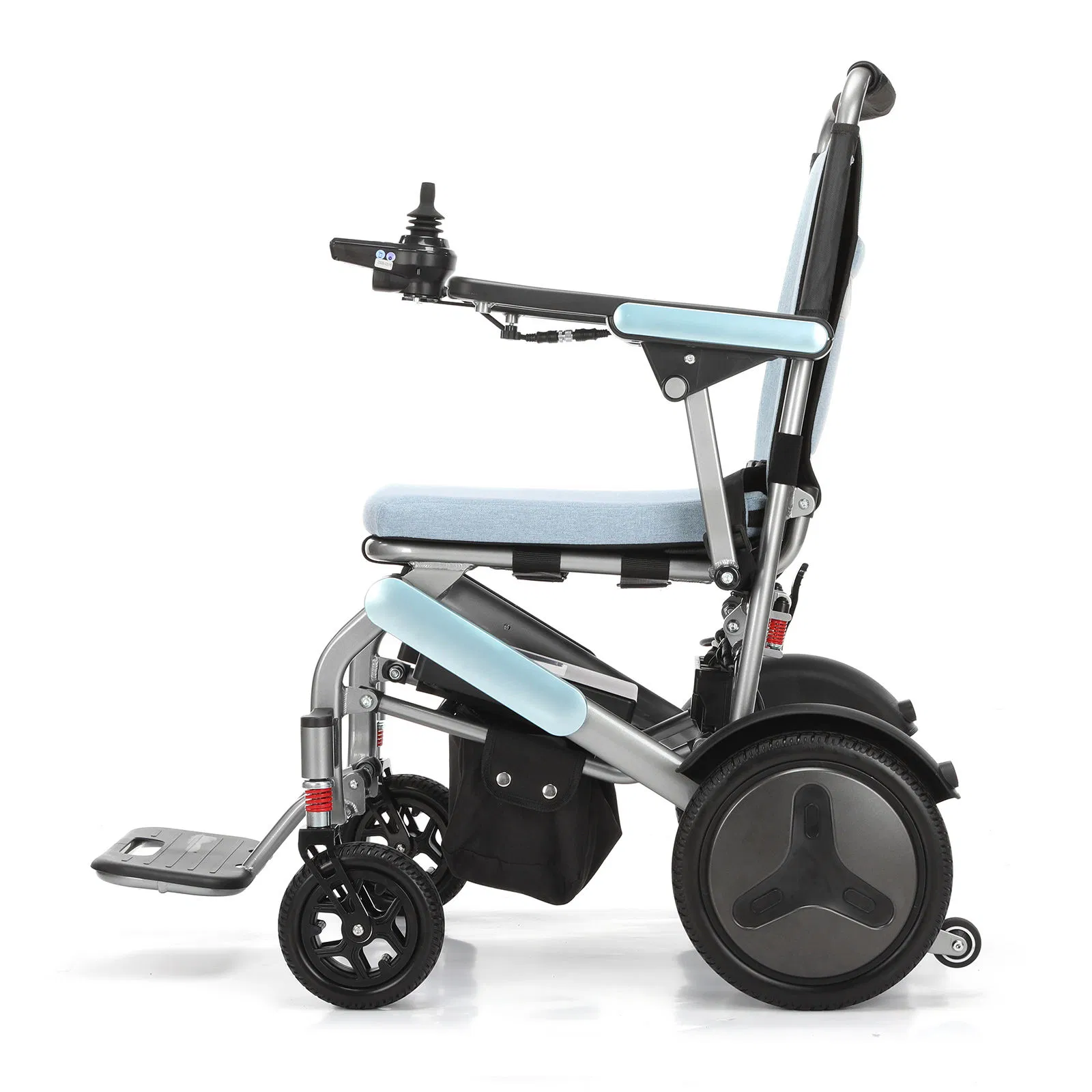 Baichen Hot Sale All Terrain Ultralight Aluminium Alloy Lightweight Foldable Smart Power Electric Wheelchair for Disabled