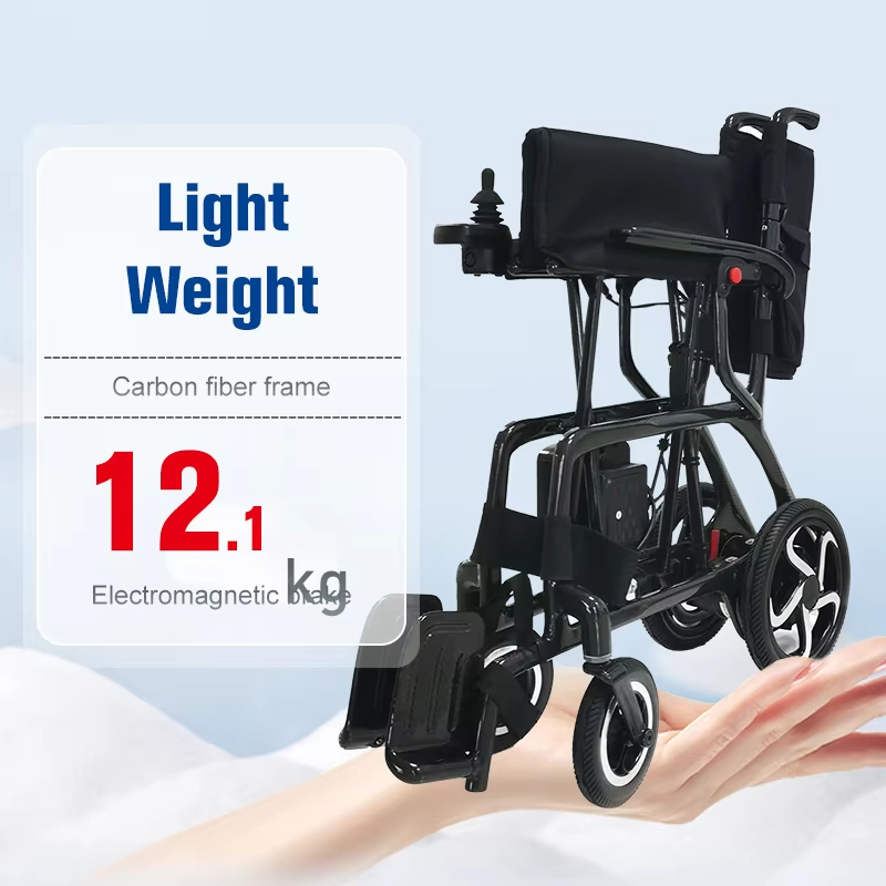 New Arrival Carbon Fiber Foldable Electric Wheelchair Scooter for The Disabled All Terrain 4 Wheel Scooters