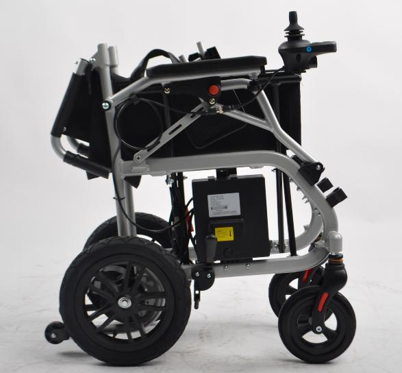 Aircraft Grade Aluminum Super Light Electric Wheelchairs- Foldable &amp; Portable Design for Seniors, OEM/ODM for Indoor and Outdoor Use Brushless Motor