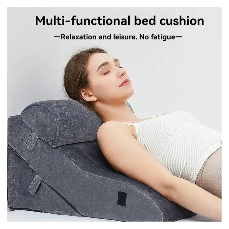 Adult Orthopedic Memory Foam Reading Bed Wedge Pillow Inflatable Cooling Gel Wearable Marine Headboard Neck Leg Support Therapy