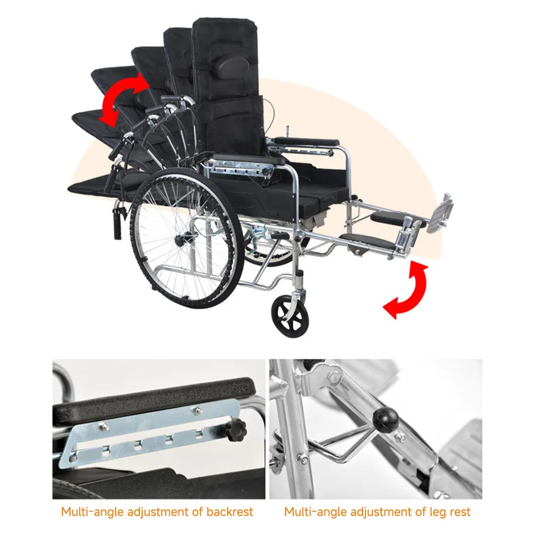 Manual Reclining Wheelchair Side View