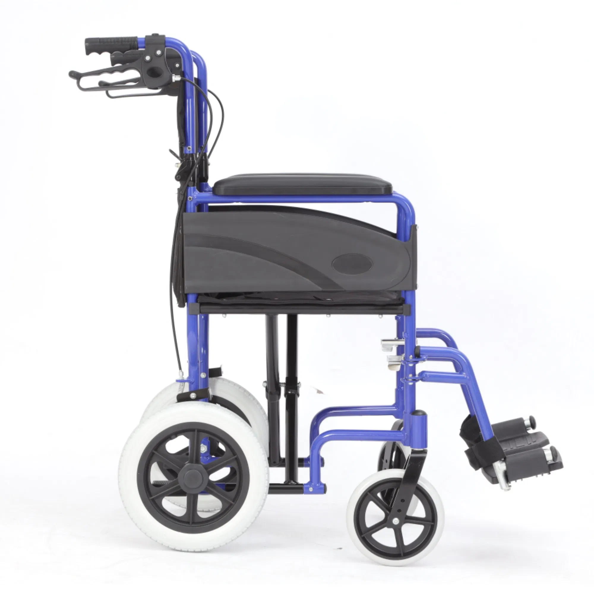 Healthcare Medical Indoor Lightweight Foldable Wheelchair Manual Aluminum Transfer Patient Wheelchair for Disability