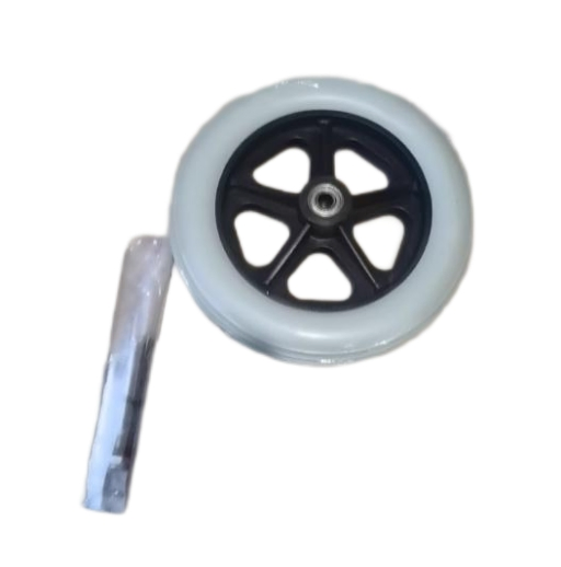 Wheelchair Accessories - Front Small Wheel 6-Inch, 7-Inch, 8-Inch with Bearing, Solid Tire, Walking Aid, Commuting Wheel, Universal Wheel