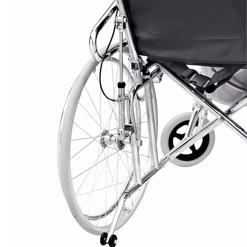 Shower Chair Rolling Transport Toilet Commode Wheelchair for Seniors and Disabled