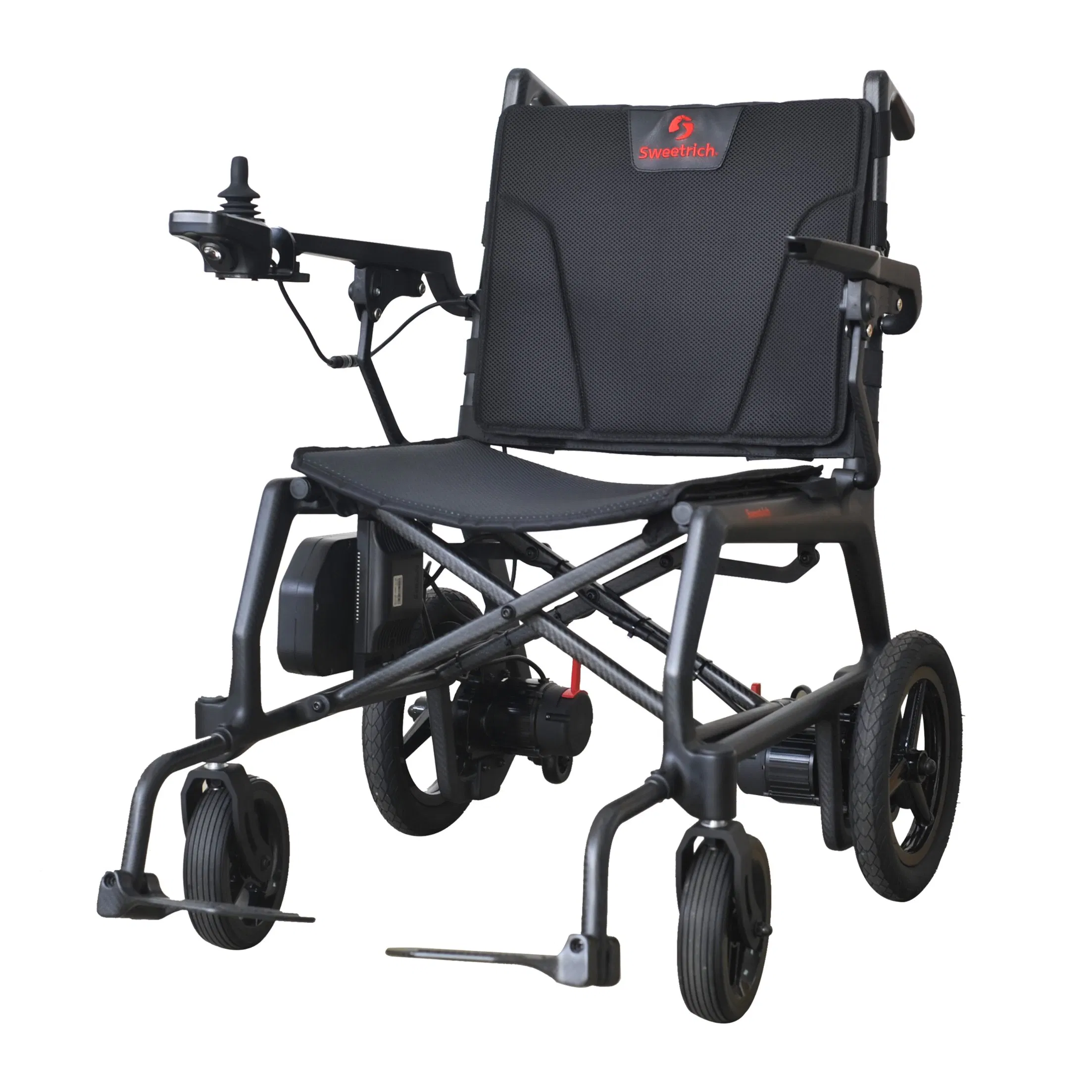Ultra Light Outdoor Medical Care Carbon Fiber Air Plane Leisure All Terrain Traveling Folding Lightweight Portable Disabled Electric Wheelchair