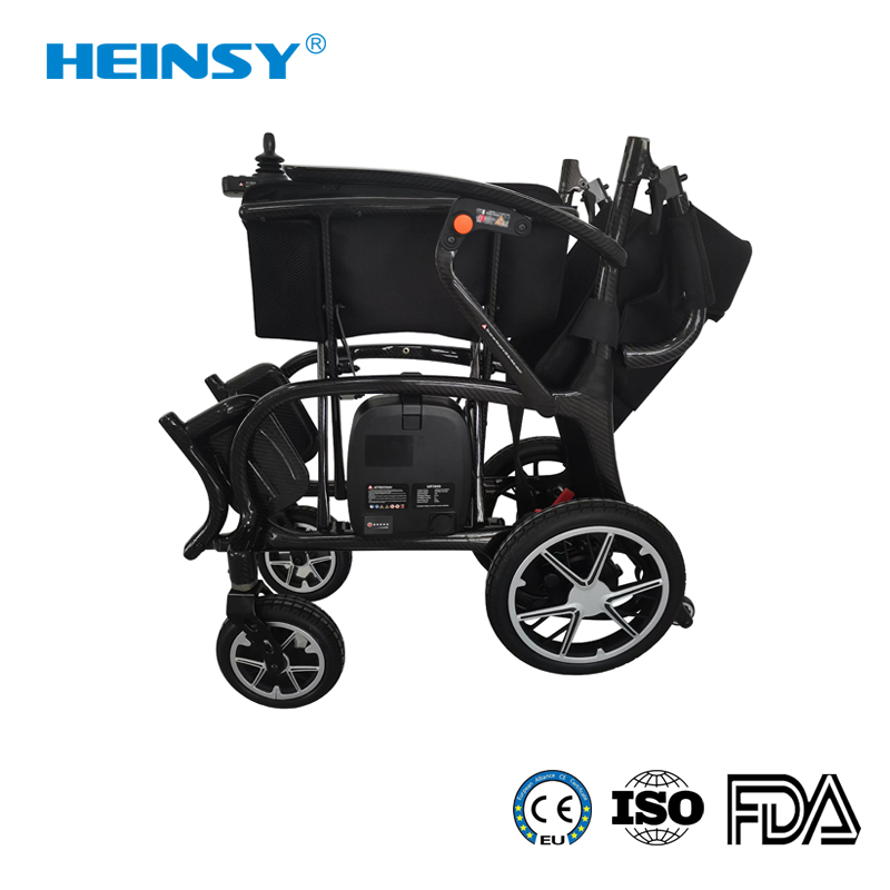 Hes-6101 Hospital Patient Automatic Intelligent Power Wheelchair Folding Electric Wheel Chair for Seniors Big Tires Smooth Stable Driving