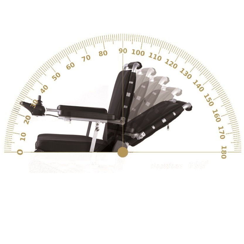 10 Inch Rear Wheel Power Electric Folding Wheelchair, Durable Medical Powerchair, Super Light E-Wheelchair, Designed for Indoor and Limited Outdoor Use.