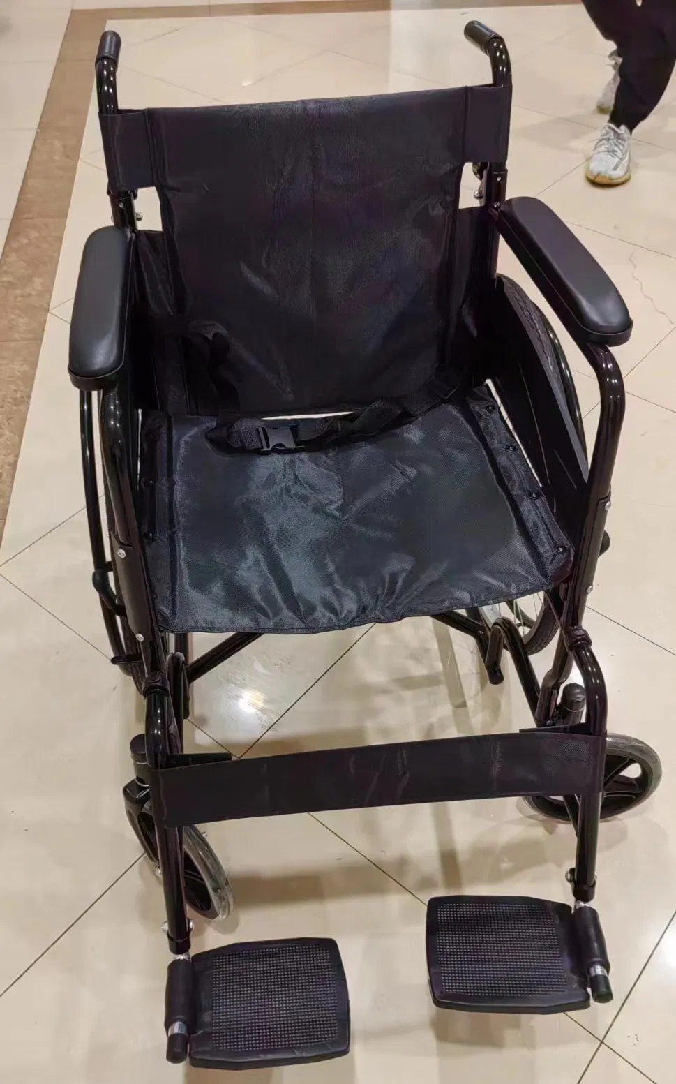 High Quality Foldable Manual Medical Fixed Wheelchair for The Disabled Elderly