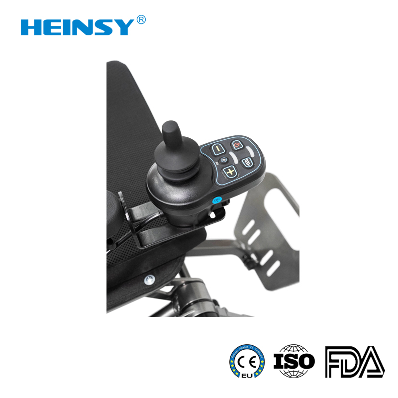 Hes-09 Carried on Airplanes Folding Electric Wheelchair Lightweight Foldable Motorized Wheelchair for Elderly Disabled Transport