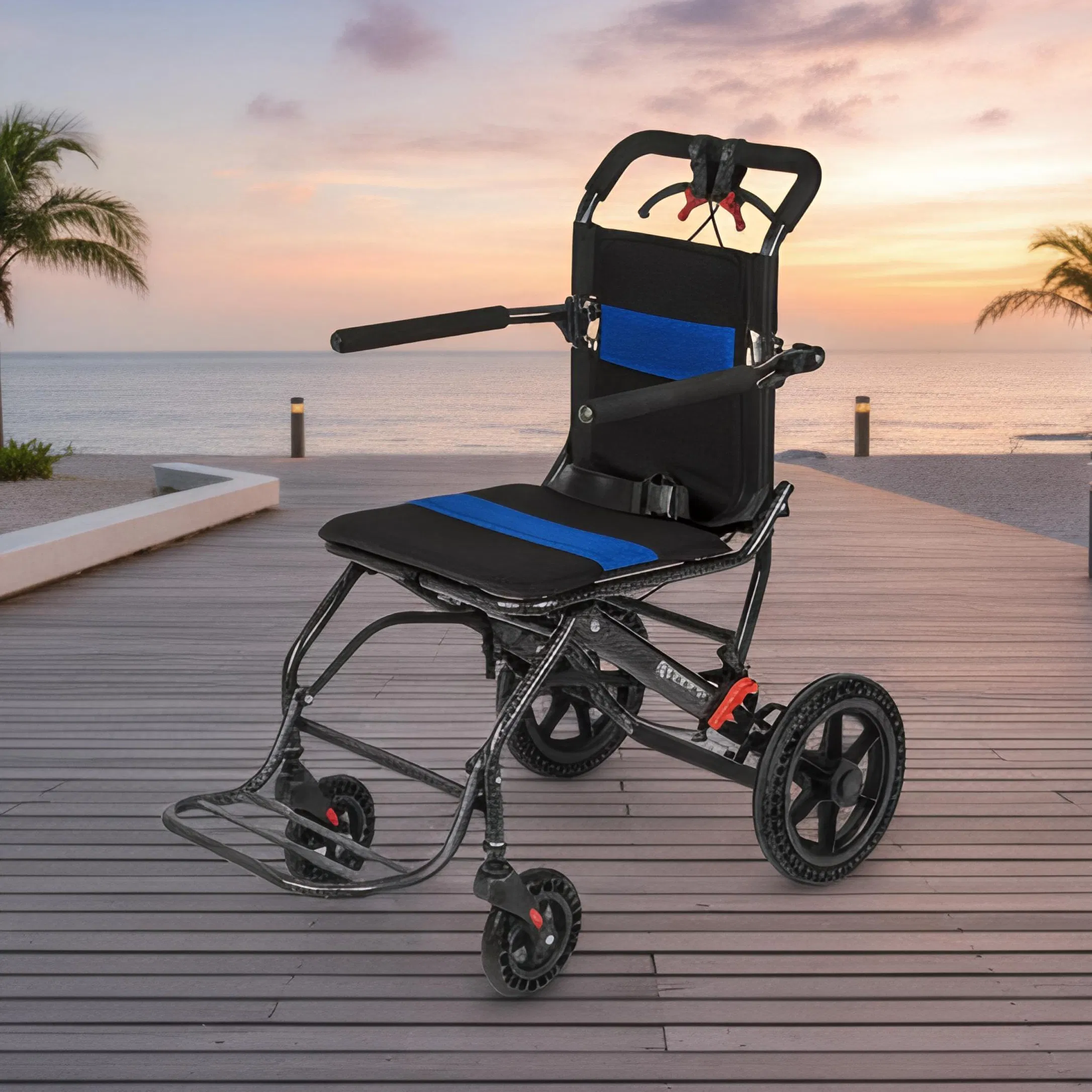 Folding Handicap Wheel Chair for Disabled Transfer Portable Active Foldable Sports Elderly Manual Wheelchair