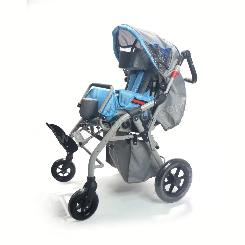 Pediatric Wheelchair for Cp Children (Ages 2-8) - Folding Aluminum Frame for Transfer