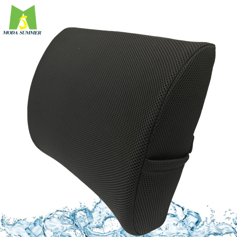 OEM Logo Versatile Gel Memory Foam Waist Pillow &amp; Lumbar Support Cushion for Car Seats Reading &amp; Bed Rest Nursing Camping Airplane Use