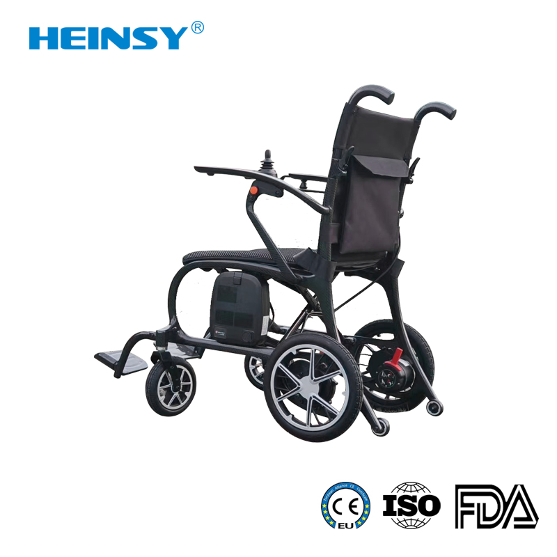 Hes-6101 Hospital Patient Automatic Intelligent Power Wheelchair Folding Electric Wheel Chair for Seniors Big Tires Smooth Stable Driving