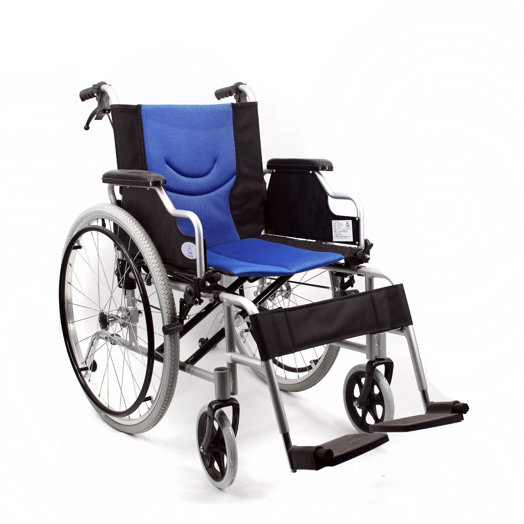 All Terrain Folding Aluminium Manual Wheelchair with United Handle Brake for Adult