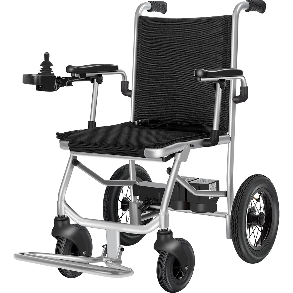 World Lightest Electric Mobility Scooter Removable Lithium Battery Powered Wheelchair in Disabilities Folding Portable
