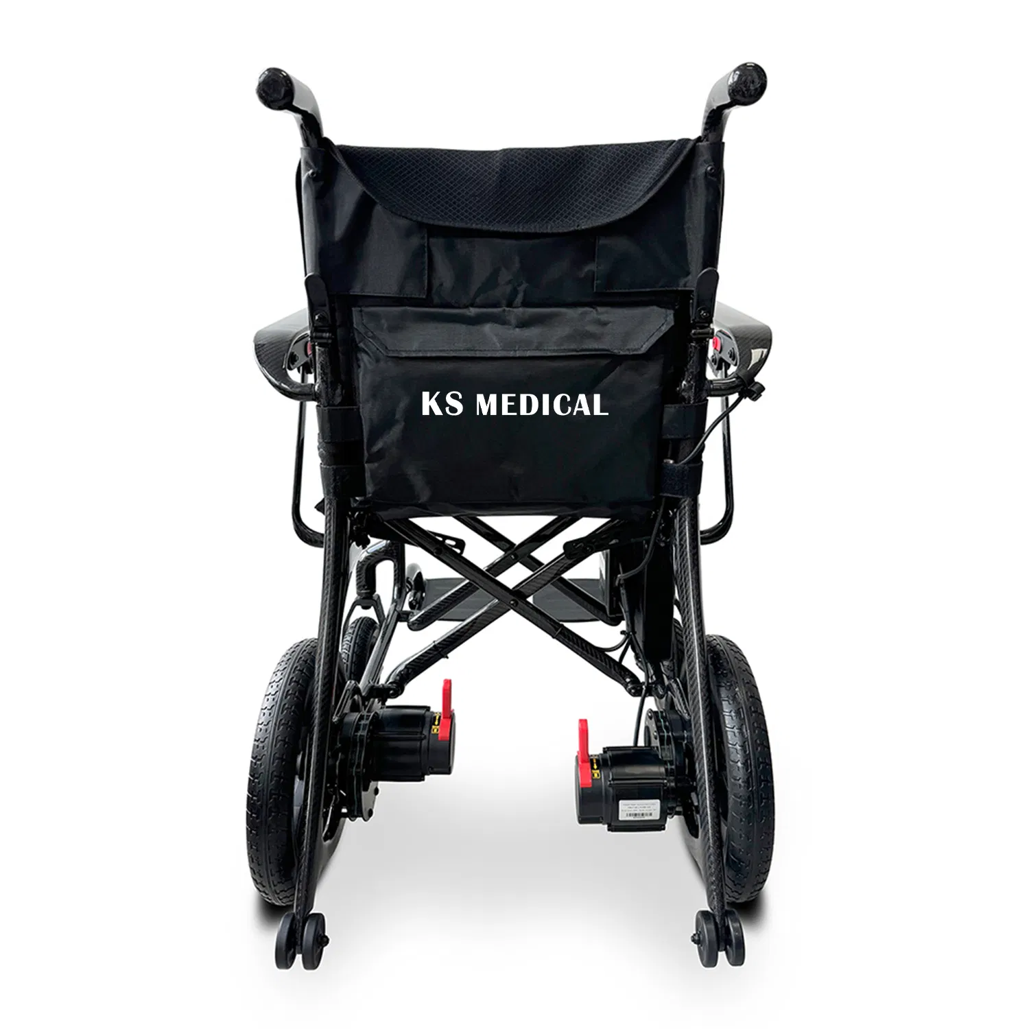 Ksm-507p Portable Carbon Fiber Electric Wheelchair 500watts Brushless Motor Foldable Ultraweight Travel Wheelchair