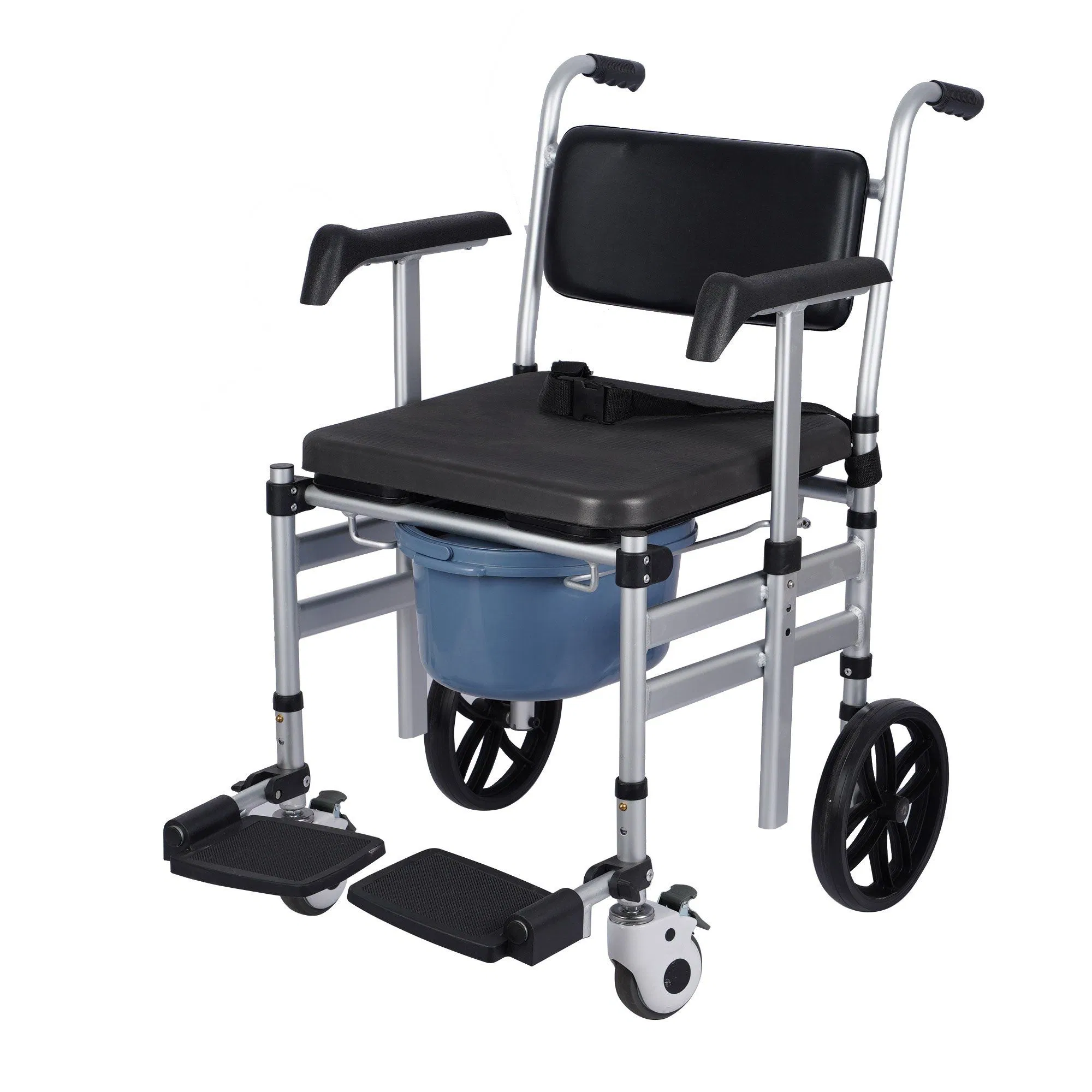 Portable Industrial Fast Delivery Wholesale Convenient Commode Shower Ruggedized Wheel Chair Cc04