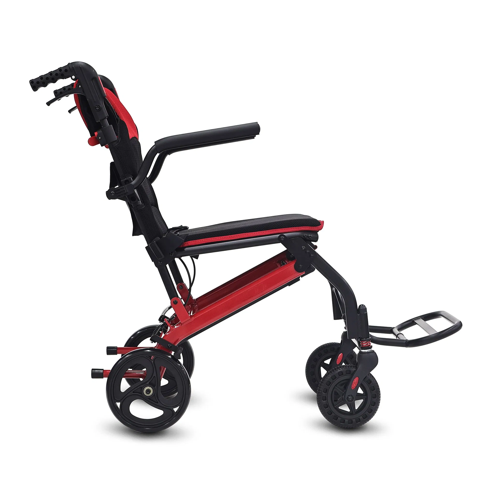 Foldable Wheel Chair with Soft Cushion Seat for Effortless Transport