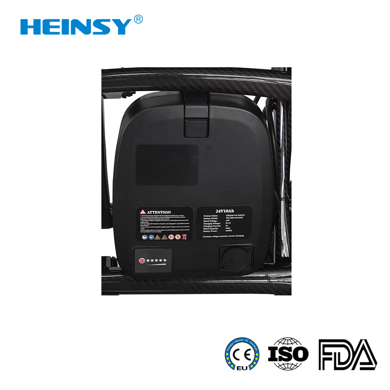 Hes-6101 Hospital Patient Automatic Intelligent Power Wheelchair Folding Electric Wheel Chair for Seniors Big Tires Smooth Stable Driving