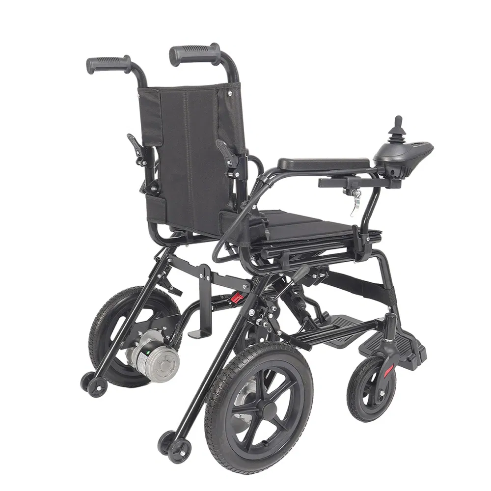 Carbon Steel Electric Wheelchair Foldable Easy-Carry 12ah Lead-Acid Battery Without Cushion