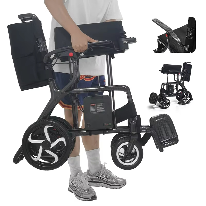 New Arrival Carbon Fiber Foldable Electric Wheelchair Scooter for The Disabled All Terrain 4 Wheel Scooters