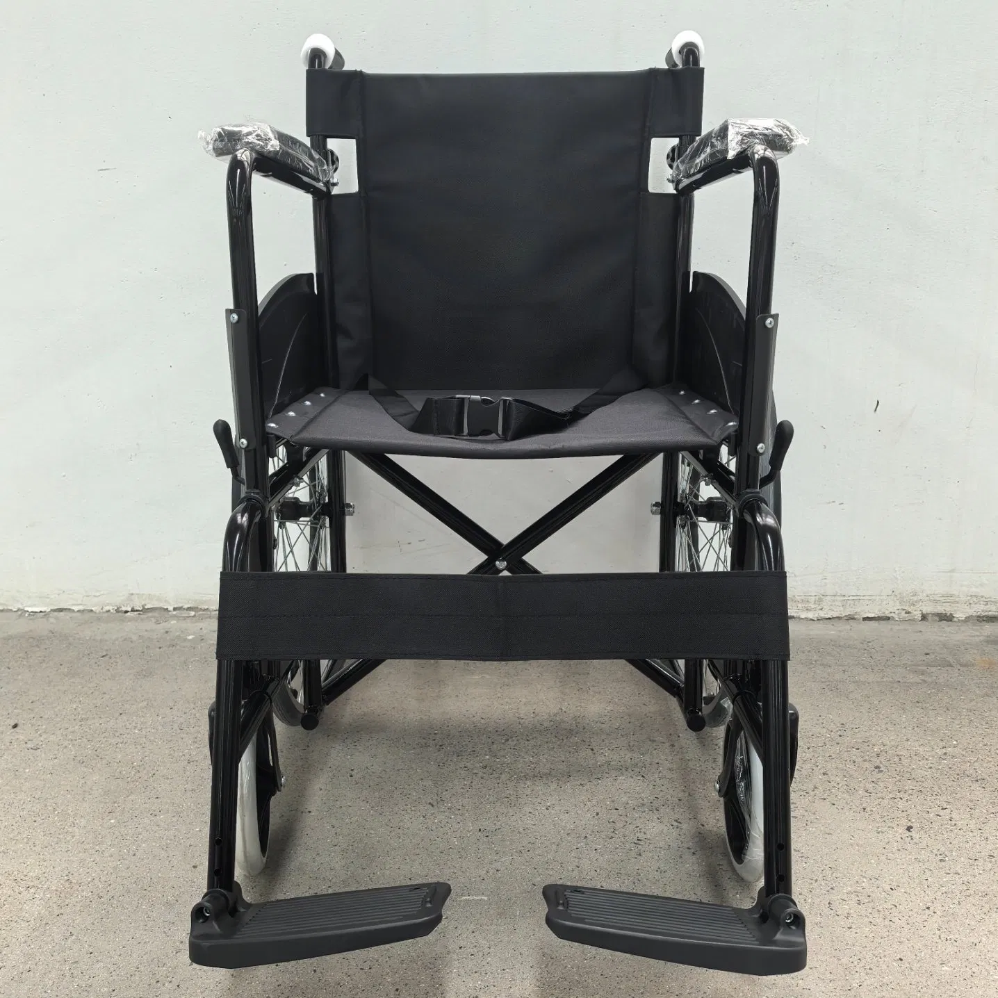 Indoor Manual Wheelchair with Small PU Wheels for Smooth Floor Mobility