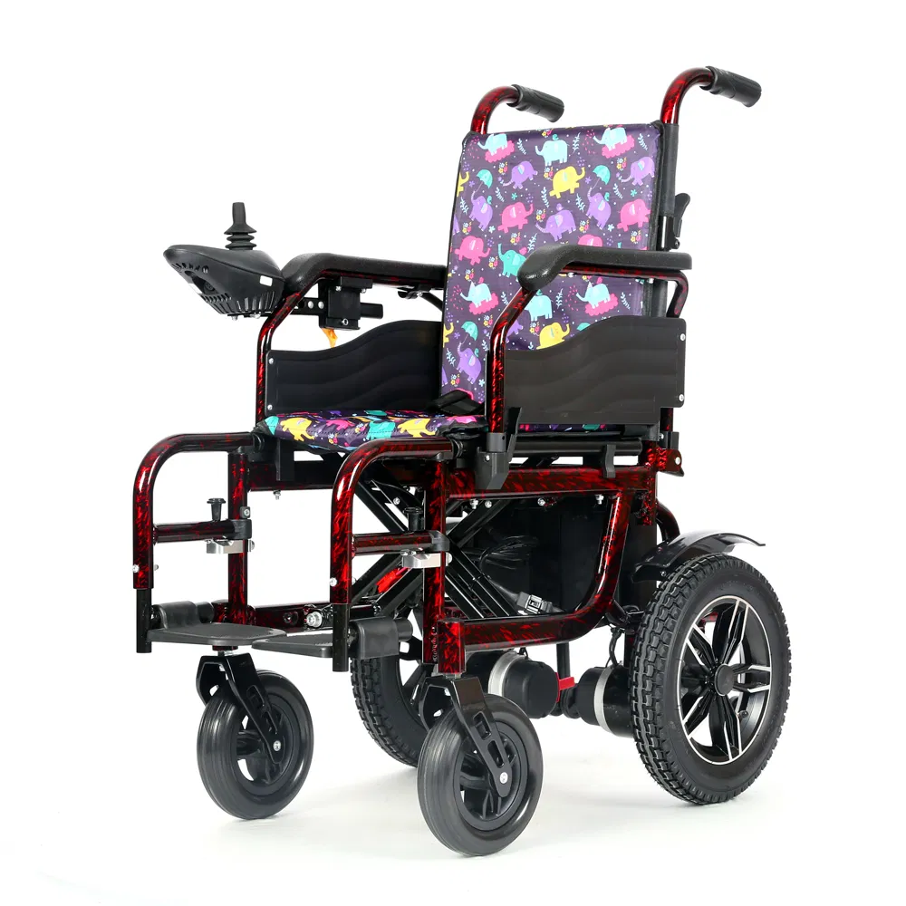 Ksm-503c Pediatric Handicapped Equipment Electric Power Kids Wheelchair Prices Lightweight Folding Wheelchairs for Children