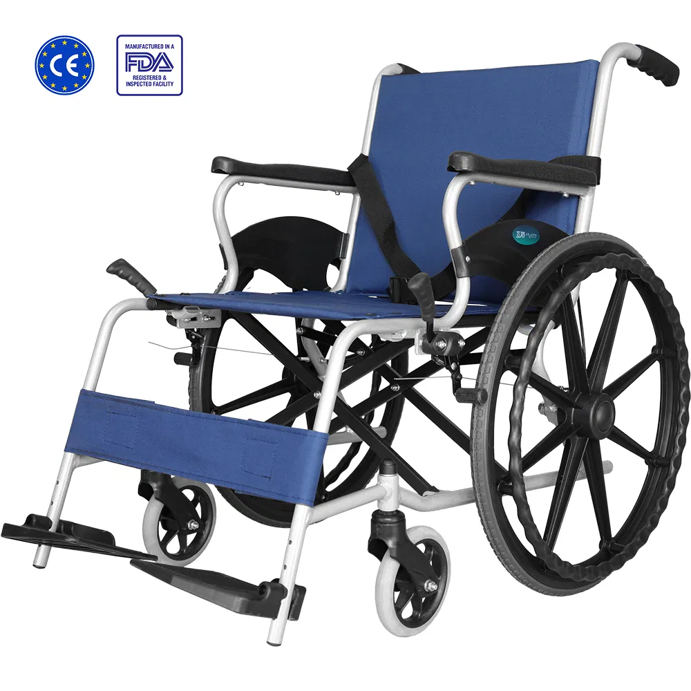 Hospital Equipments Manual Folding Rehabilitation Equipment Adult Manual Standing Wheelchair
