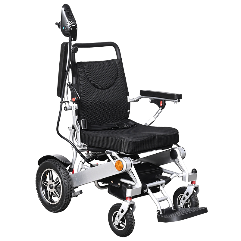 [Pw-6016A] Foldable Electric Powered Active Reclining Wheelchair with Backrest, Brakes and Joystick Control in Aluminum Alloy or Steel as Hospital Furniture