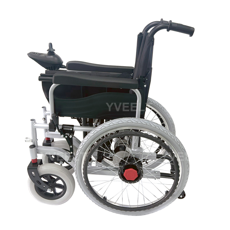 Carbon Steel Power Wheelchair All Terrain Outdoor Remote Control Electric Travel Wheelchair with Joystick