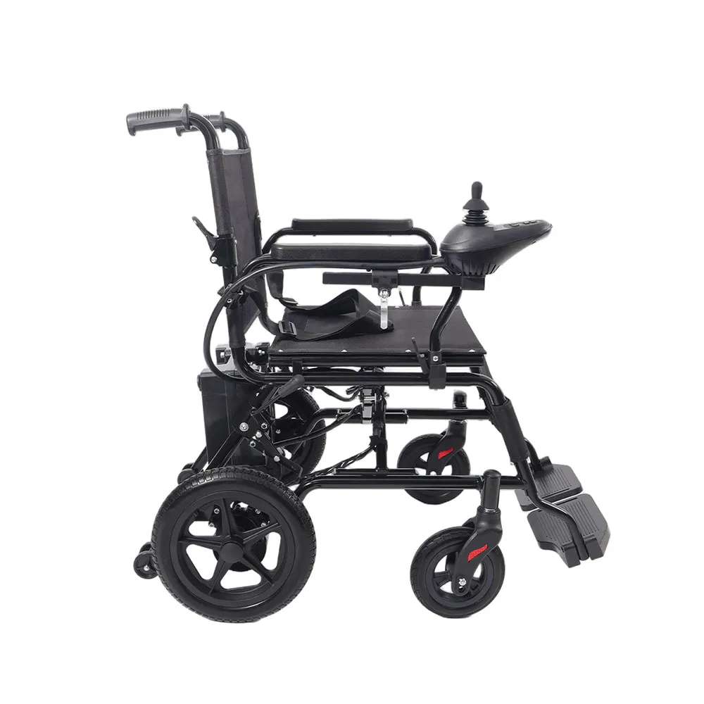 Carbon Steel Electric Wheelchair Foldable Easy-Carry 12ah Lead-Acid Battery Without Cushion