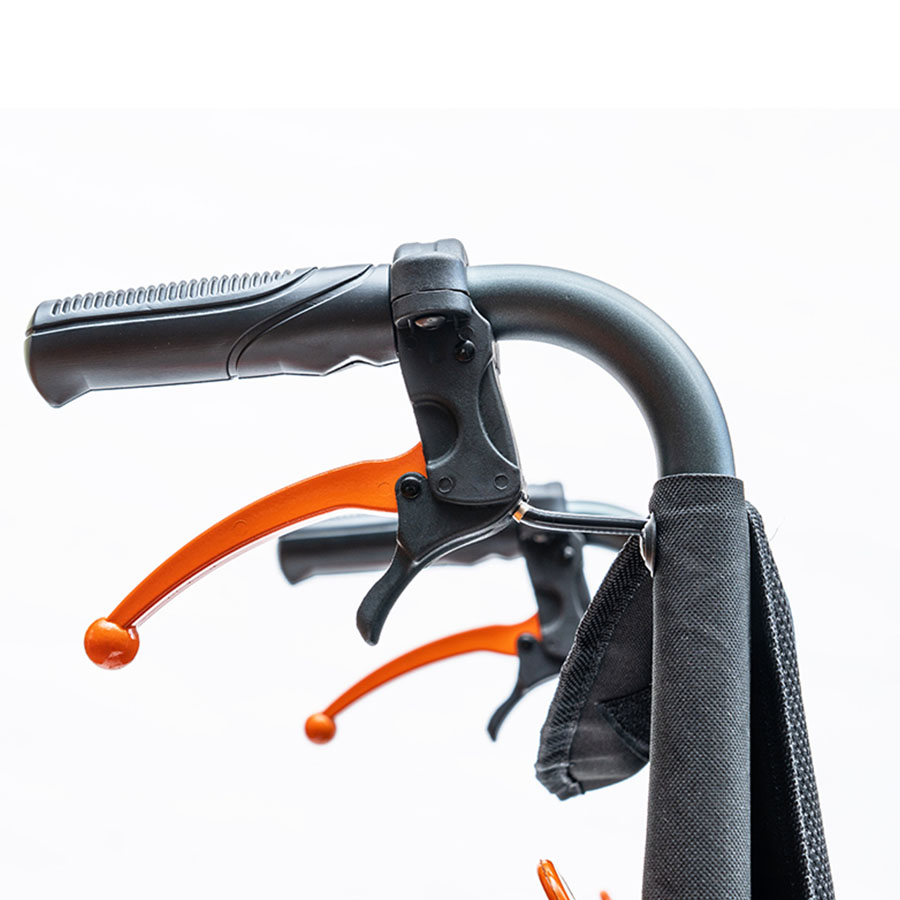 Foldable Aluminum Frame Breathable Seat Adjustable Backrest Manual Wheelchair