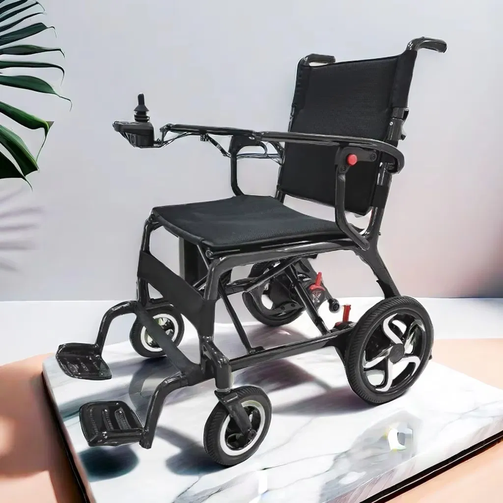 New Arrival Carbon Fiber Foldable Electric Wheelchair Scooter for The Disabled All Terrain 4 Wheel Scooters