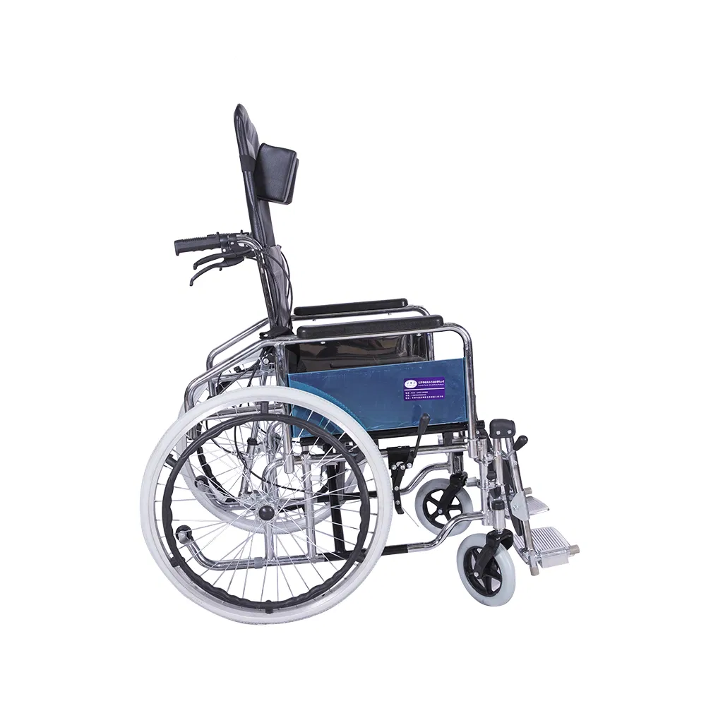 Adjustable Reclining Wheelchair with Commode Manufacturer Supply